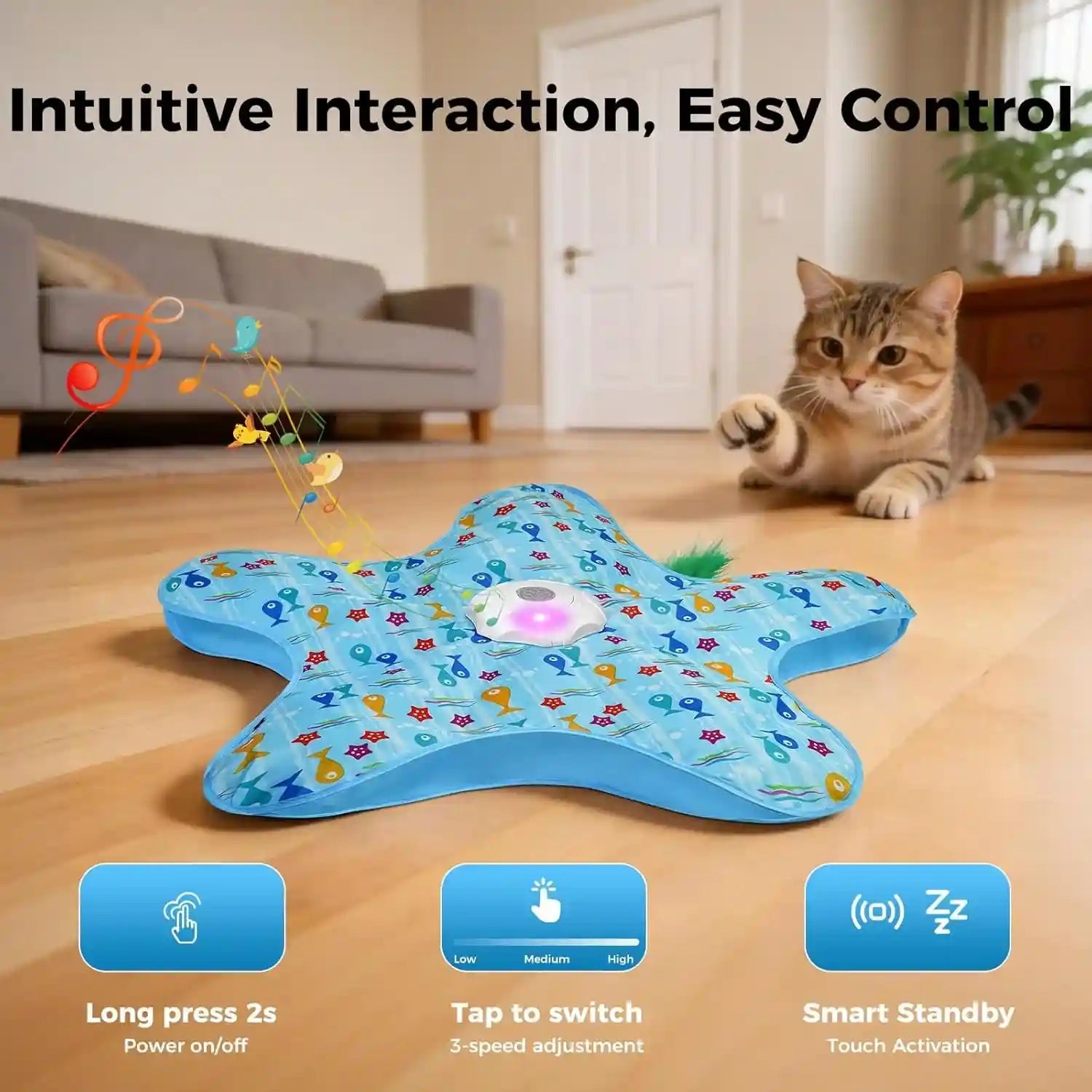 duckart-interactive-cat-toy-hide-and-seek-automatic-cat-toy-with-birdcall-rechargeable-3-speeds-auto-sleep-wake-mode-kitten-toys-safe-abs-material-cat-toys-for-bored-indoor-adult-cats