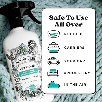 Pet-Pourri Pawsitively Fresh Pet Odor Deodorizer Spray, 16 Fl Oz, up to 800 Uses, Air + Fabric Odor Remover with Essential Oils & Plant Based Ingredients, Vet Recommended, Pineapple, Jasmine & Pear8