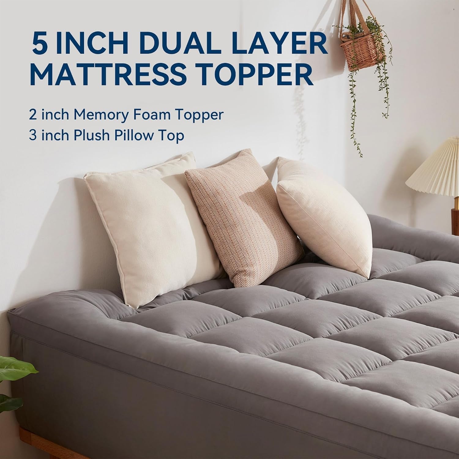 dual-layer-5-inch-memory-foam-mattress-topper-queen-size-2-inch-gel-memory-foam-plus-3-inch-1450-gsm-down-alternative-quilted-pillow-top-mattress-pad-cover-dark-gray