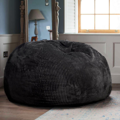 Bean Bag Chair, with Faux Rabbit Fur Cover for Teens and Kids, with Filling Memory Foam Bean Bag Chairs, Soft Faux Fur Fabric, 2.5 Feet round Fluffy Bean Bag Sofa Essential for Reading Games7