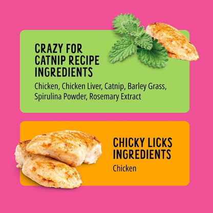 Bonkers Purrpops Freeze Dried Chicken & Catnip Flavor Lollipop Cat Treats, Healthy Single Ingredient Treats, Training Treats or Food Topper, for All Breeds and Ages, Value Pack (32 Pieces)4