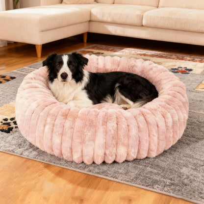Washable Small Cat Dog Bed,Puppy Bed Cat Beds for Indoor Cats(Grey,S) | Calming anti Anxiety round Donut Dog Bed,Cute Fluffy Puppy Dogs Beds for Small Dogs, Anti-Slip Comfort Pet Bed16
