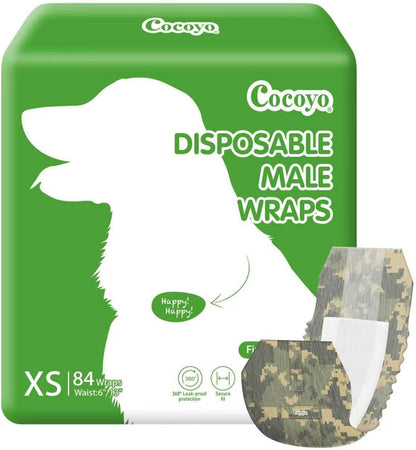 COCOYO Disposable Male Dog Wraps, Small Size, 84 Count, Super Absorbent, Breathable, Wetness Indicator8