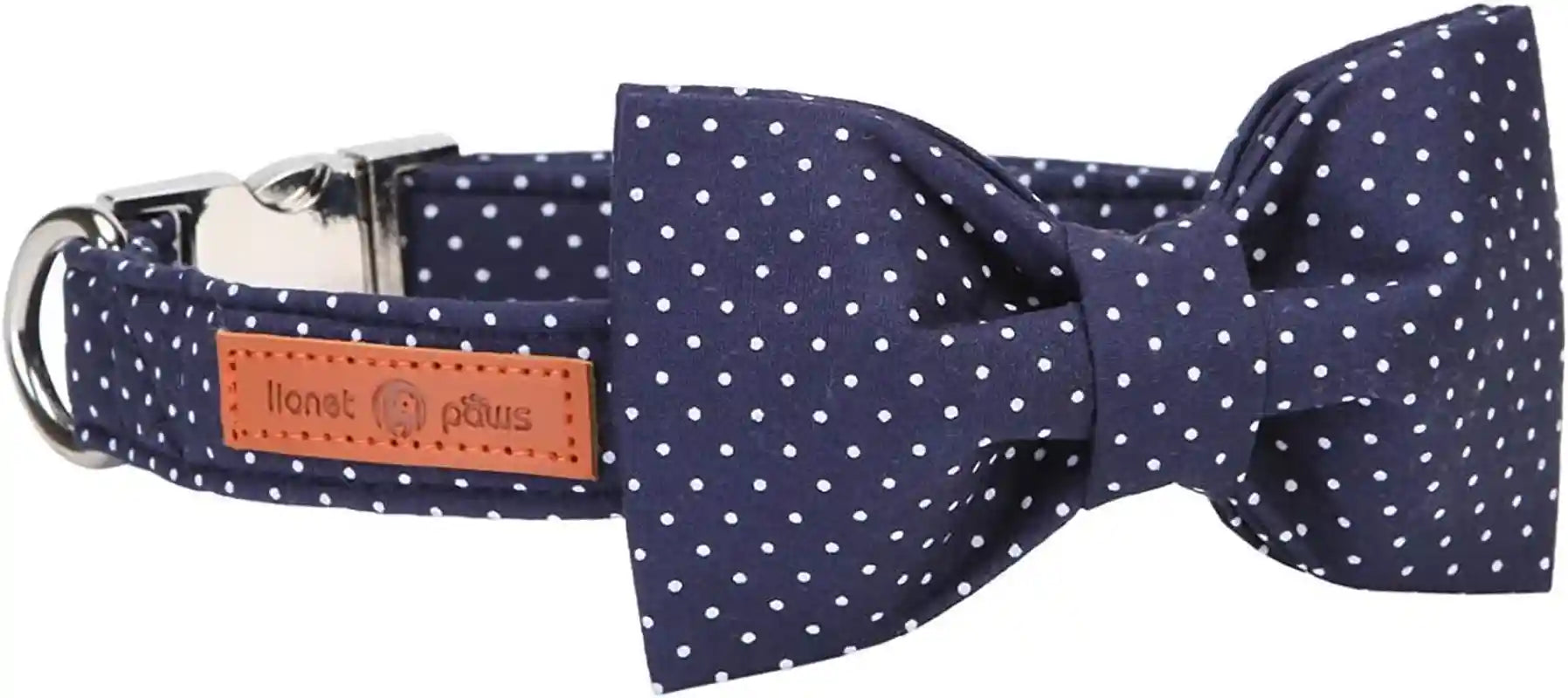 lionet-paws-boy-dog-collar-with-bowtie-comfortable-adjustable-cute-navy-blue-bow-tie-collar-for-male-dogs-gift-xlarge-neck-16-26-inches