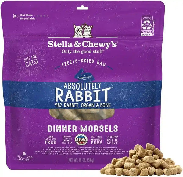 Stella & Chewy'S Freeze-Dried Raw Cat Dinner Morsels - Premium Chicken Recipe with 98% Cage-Free Meat & Organs - Natural Grain-Free Cat & Kitten Food - Made in USA - 18 Oz17