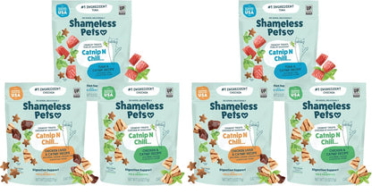 Shameless Pets Crunchy Cat Snacks & Treats – Healthy Cat Treats for Indoor Cats & Kittens with Catnip, Real Chicken & Digestive Support, Catnip N Chill (2.5 Oz)18