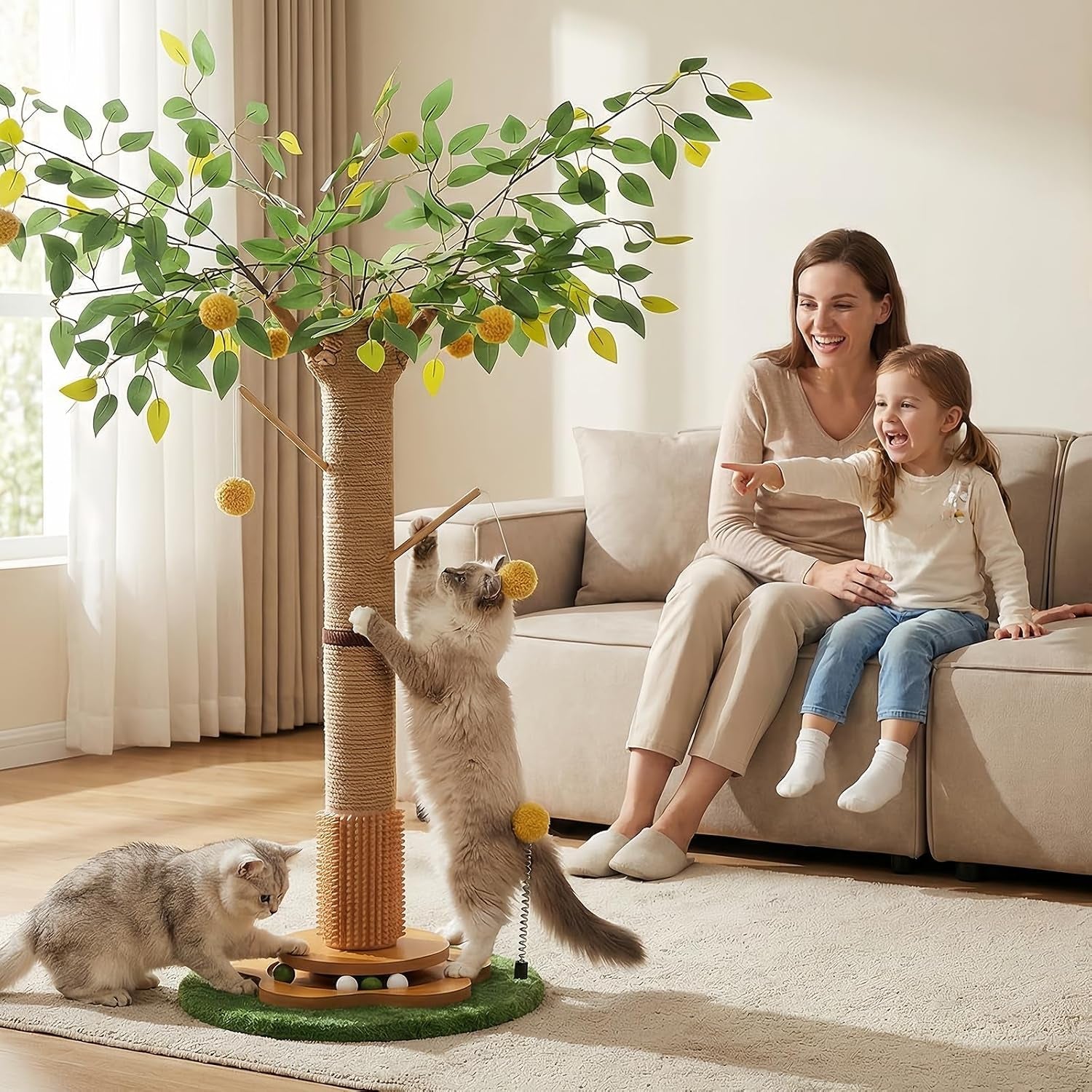 41-tall-cat-scratching-post-for-large-cats-xl-sturdy-cat-scratching-post-with-solid-wood-base-sisal-rope-scratching-posts-for-indoor-cats-adults-with-self-grooming-brush-4-detachable-hanging-toys