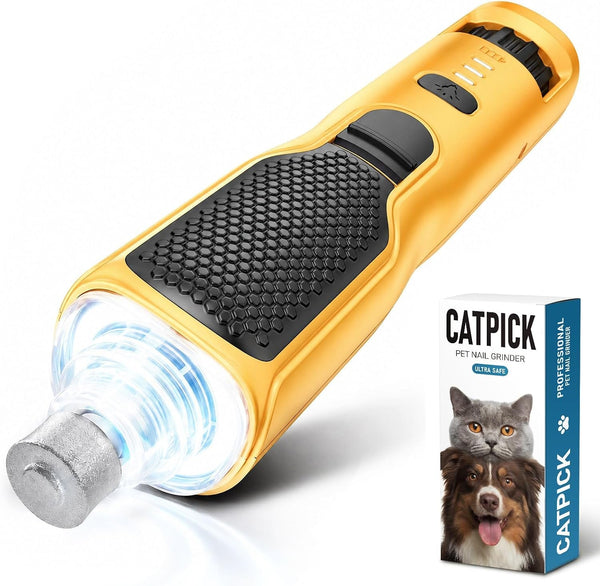 7-Speed Dog & Cat Nail Grinder with Light - Ring LED Safe to Avoid Overcut, Quiet Low Vibration & Powerful Fast, Cordless Rechargeable Toenail Trimmer for Small & Large Puppy & Breeds Paws(Blue)9