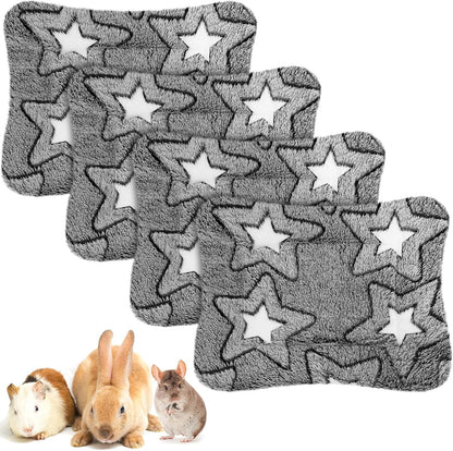 Haull 4 Pcs Waterproof Guinea Pig Bedding Soft Dog Cat Bed Crate Mat Small Animal Plush Cage Liners Rabbit Bunny Kennel Pad Reversible Cozy Pee Thickened Hamster Pad(Tie Dyed,13 X 10 Inch)20