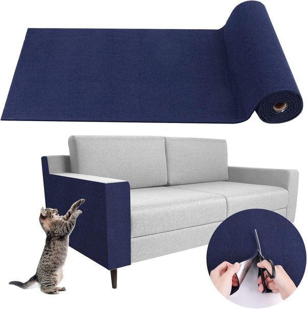 LSGCQ Cat Scratch Mat Self Adhesive Cat Scratch Furniture Protector | Self Adhesive Cat Scratching Mat Replacement for Cat Tree Post Couch Wall Furniture Protector (39.3" X 15.8", Light Gray)14