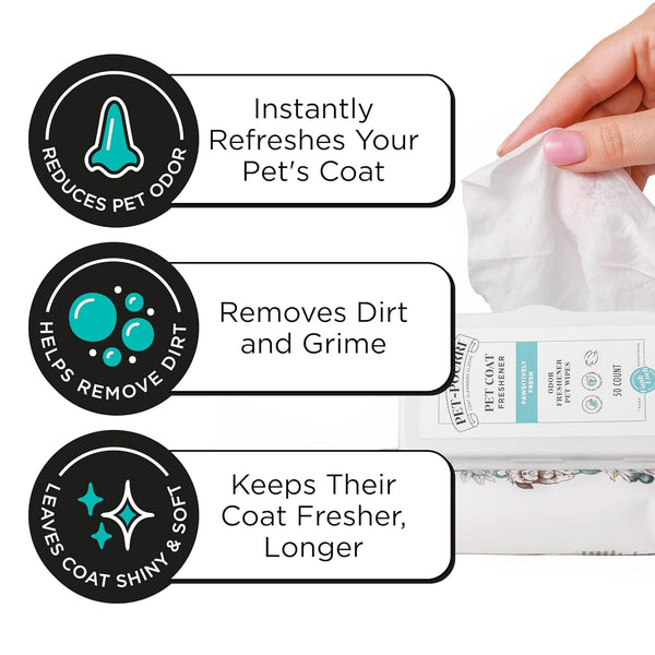Poo-Pourri Pawsitively Fresh Deodorizing Pet Wipes – Quick Cleaning Wipes for Dogs & Cats – Plant Based Ingredients – Vet Recommended – Cleaner Odor Remover Wipes for Paw, Fur & Skin Soothing4