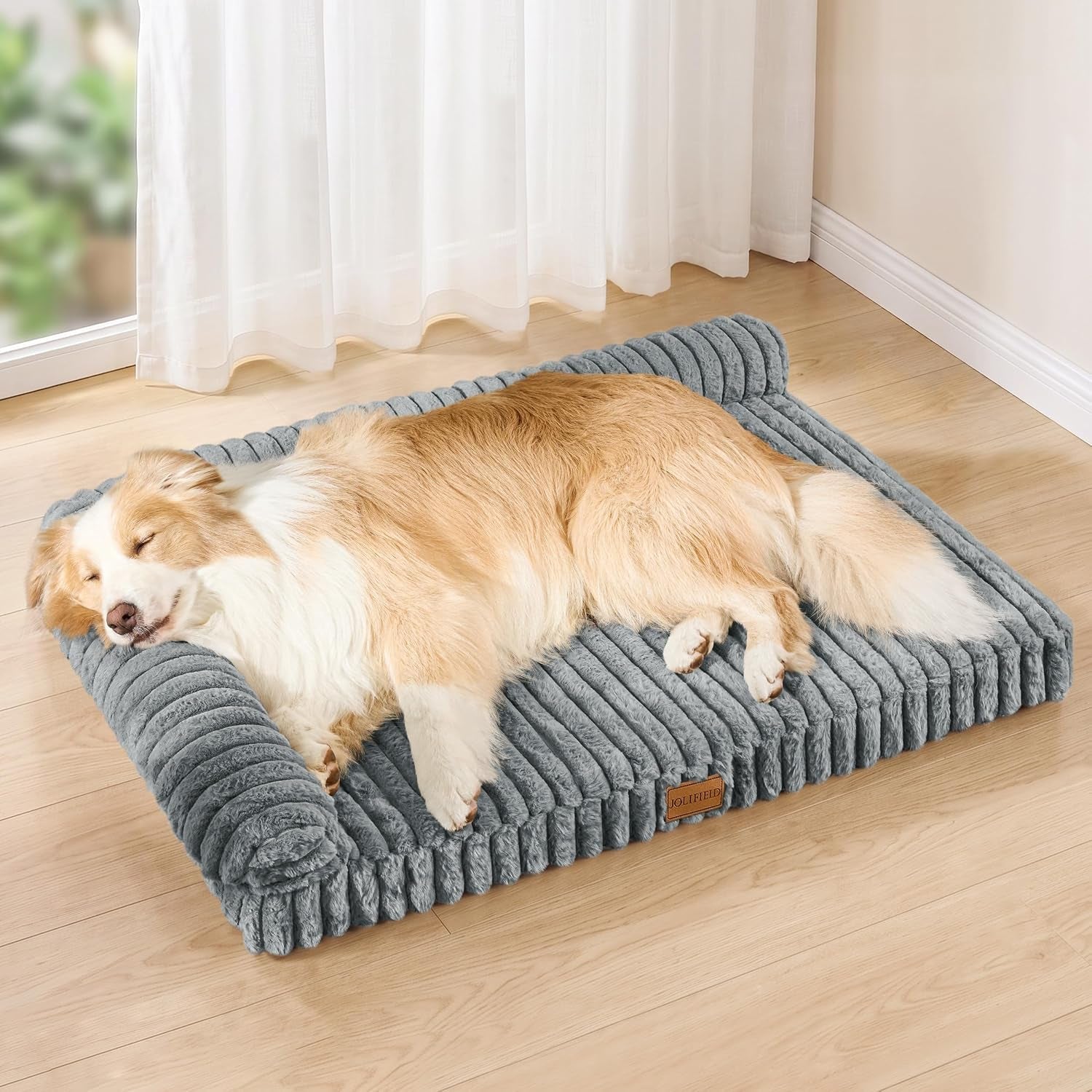 orthopedic-calming-large-dog-bed-pet-sofa-bed-36x24-grey-2-sided-pet-couch-large-sized-dog-soft-egg-crate-foam-dog-mat-waterproof-removable-washable-cover-nonskid-bottom-cat-bed