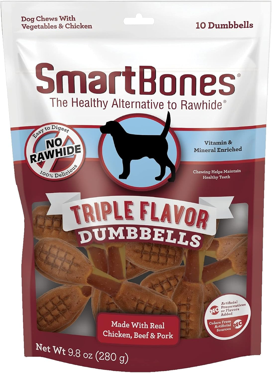smartbones-triple-flavor-dumbbells-rawhide-free-dog-treats-10-count-with-real-peanut-butter-chicken-beef-easy-to-digest-chew-with-vitamins-minerals-supports-dental-health-for-adult-dogs