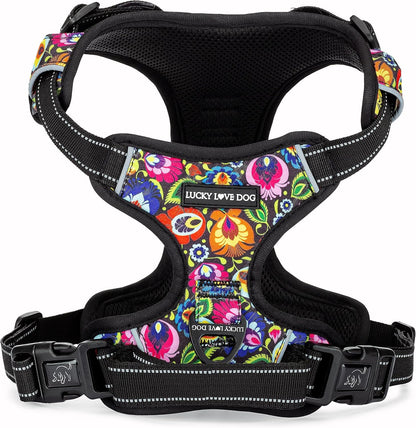 Lucky Love Dog No Pull Dog Harness, Adjustable and Easy to Walk, Cute Patterned Harness for Medium Male & Female Dogs - Blackbird, Medium7