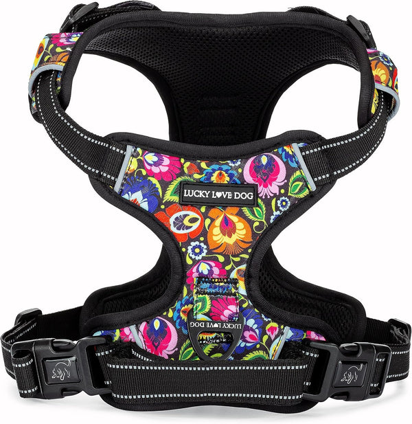 Lucky Love Dog No Pull Dog Harness, Adjustable and Easy to Walk, Cute Patterned Harness for Medium Male & Female Dogs - Blackbird, Medium7