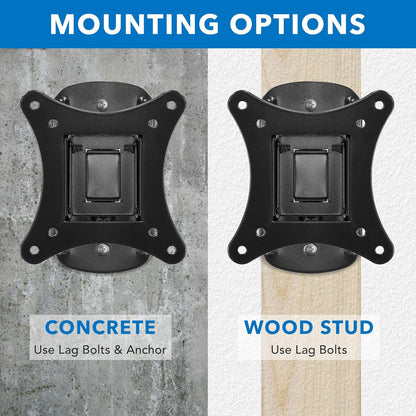 Small TV Wall Mount for 19–32 Inch Flat Screen Tvs | Tilt and Swivel TV Wall Mount | Low Profile 2.4” Design | VESA 75X75 100X100 | Single Stud Installation | 44 Lb Capacity4