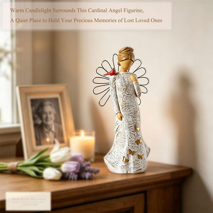 Sympathy Angel Figurines for Loss of Loved Ones Angel Statues | Home Decor Serenity Prayer Gifts for Women Resin Sculpted Hand-Painted Figure Bereavement Gift Praying Hands Statue3