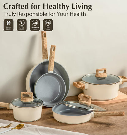 Nonstick Ceramic Cookware Set, Nonstick Pots and Pans Set with Stay-Cool Handles, Non-Toxic Ceramic Kitchen Cooking Set, Induction Compatible Dishwasher Safe, PFAS and PFOA Free4