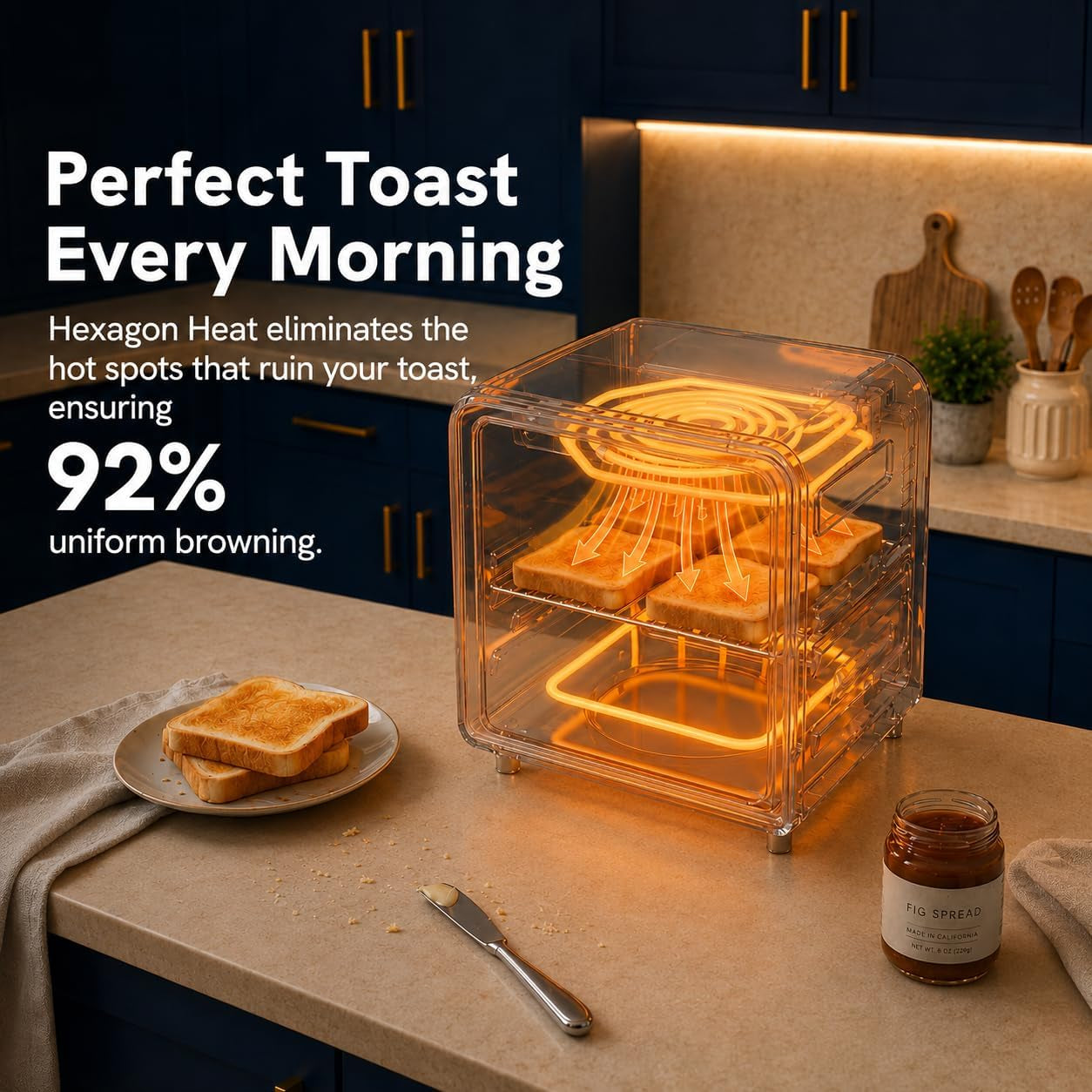 6-in-1-air-fryer-toaster-oven-combo-compact-12-7-qt-small-countertop-convection-oven-fits-9-pizza-4-toast-hexagon-hybrid-heating-enamel-baking-pan-included-stainless-steel-finish