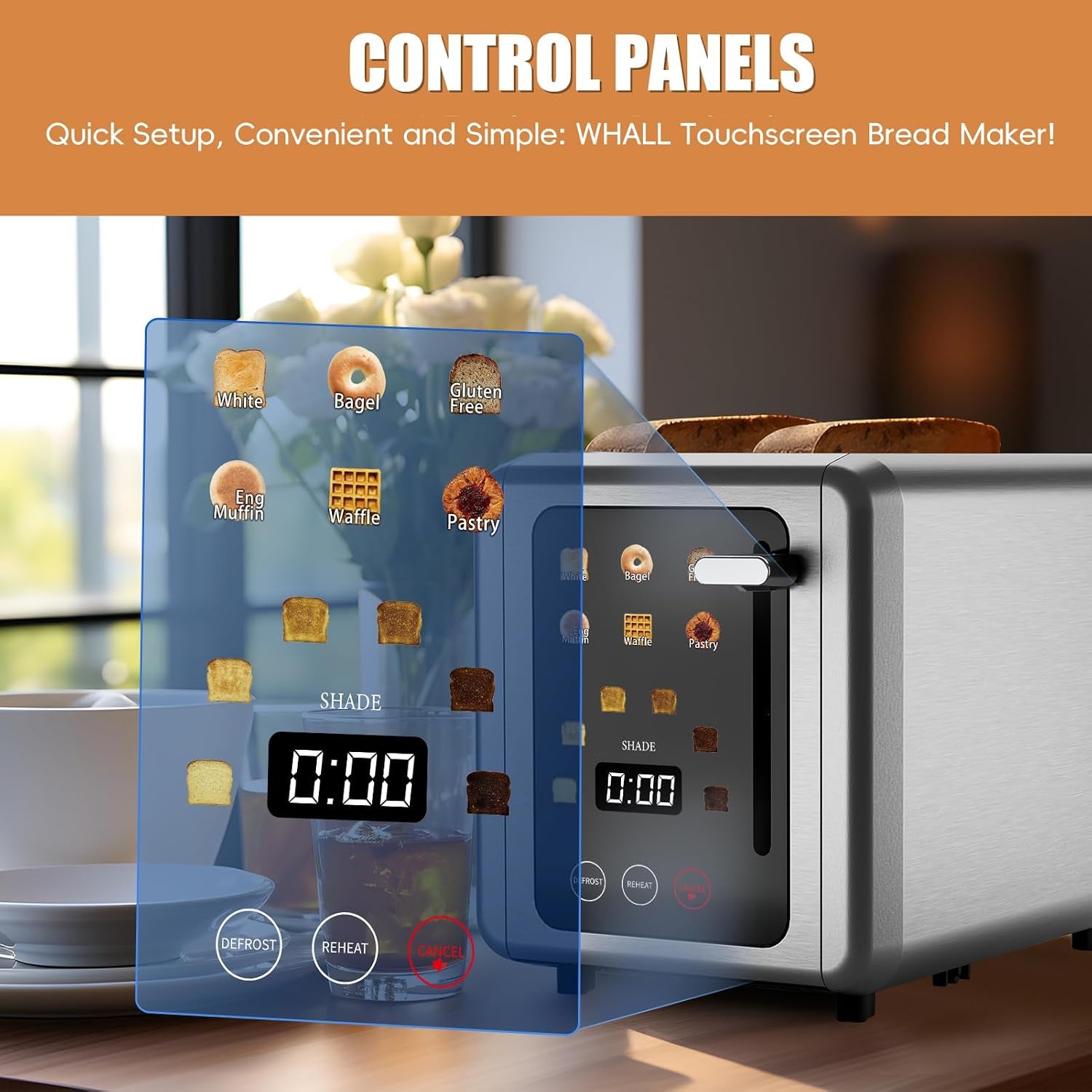 2-slice-toaster-smart-full-touch-screen-extra-wide-slots-silver-stainless-steel-6-shade-settings-reheat-defrost-mute-standby-cancel-bread-bagel-gluten-free-waffle-pastry-digital-timer