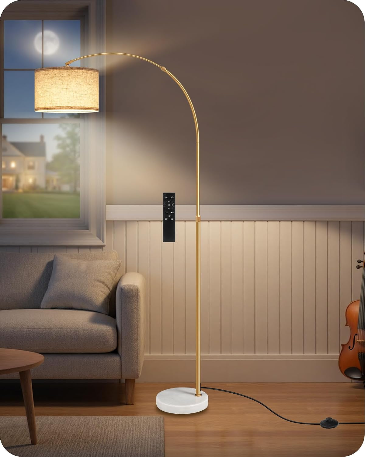 75-arc-floor-lamp-with-marble-base-and-adjustable-height-rotating-hanging-shade-dimmable-gold-floor-lamp-for-living-room-with-remote-and-foot-switch-3-color-temperatures-timer-de15ld05