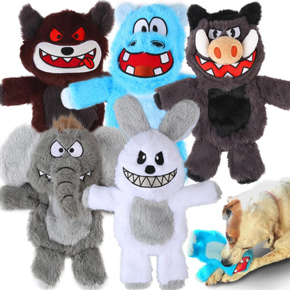 Bzonsmart Dog Squeaky Toys Plush Chew Toys for Small Medium Large Dogs | Double Sound |Non-Toxic Soft Plush |Double-Layer Reinforced Sewing| Suitable for Interactive.Playing, Chewing &Teething1
