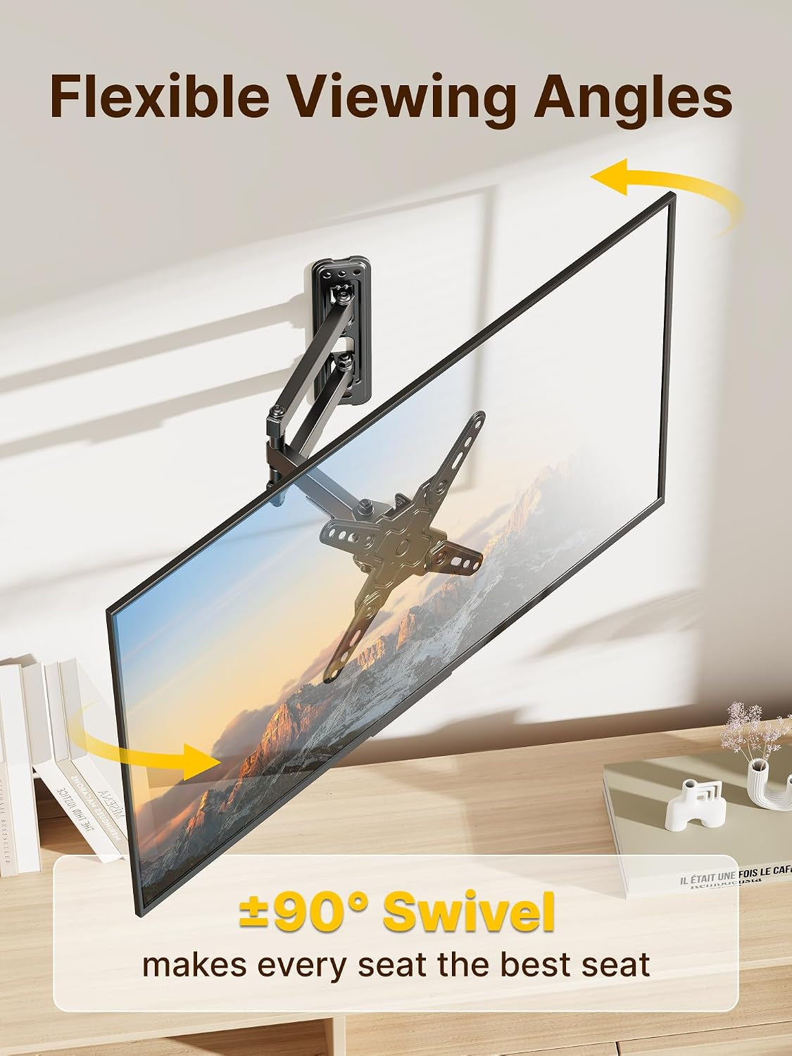 full-motion-small-tv-wall-mount-for-13-43-inch-tvs-up-to-44-lb-90-swivel-5-15-tilt-landscape-portrait-rotation-extends-14-6-in-4x-load-tested-vesa-200x200-mm-single-stud-mount