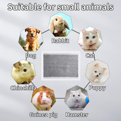 PINVNBY Rabbit Pee Pads,100 Pieces Disposable Cage Liners Black Carbon Super Absorbent Odor-Control,Bunny Potty Training Pad with Quick-Dry Surface for Cat Puppy Kitten Hamsters Chinchillas6