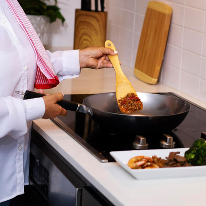 JOYCE CHEN Professional Series 12-Inch Carbon Steel Stir Fry Pan with Phenolic Handle5