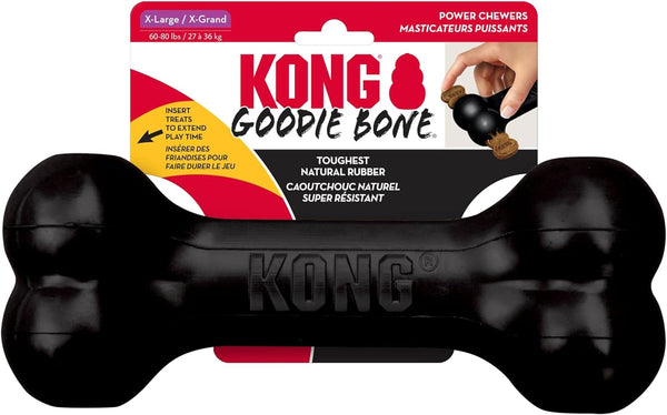 KONG - Extreme Goodie Bone - Kong'S Most Durable Natural Rubber Dog Bone for Power Chewers - Black - for Medium Dogs9