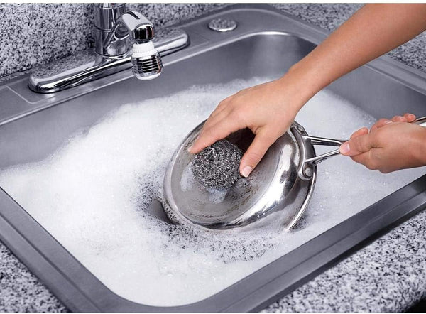 Stainless Steel Scrubbing Sponges – 1-Pack (1 Set of 3 = 3 Pieces) – Heavy Duty Kitchen Scour Sponges for Dishes, Pots & Pans3