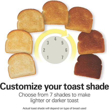 2 Slice Toaster with Extra Wide Slots, Shade Selector, Auto-Shutoff, Cancel Button and Toast Boost, Black4