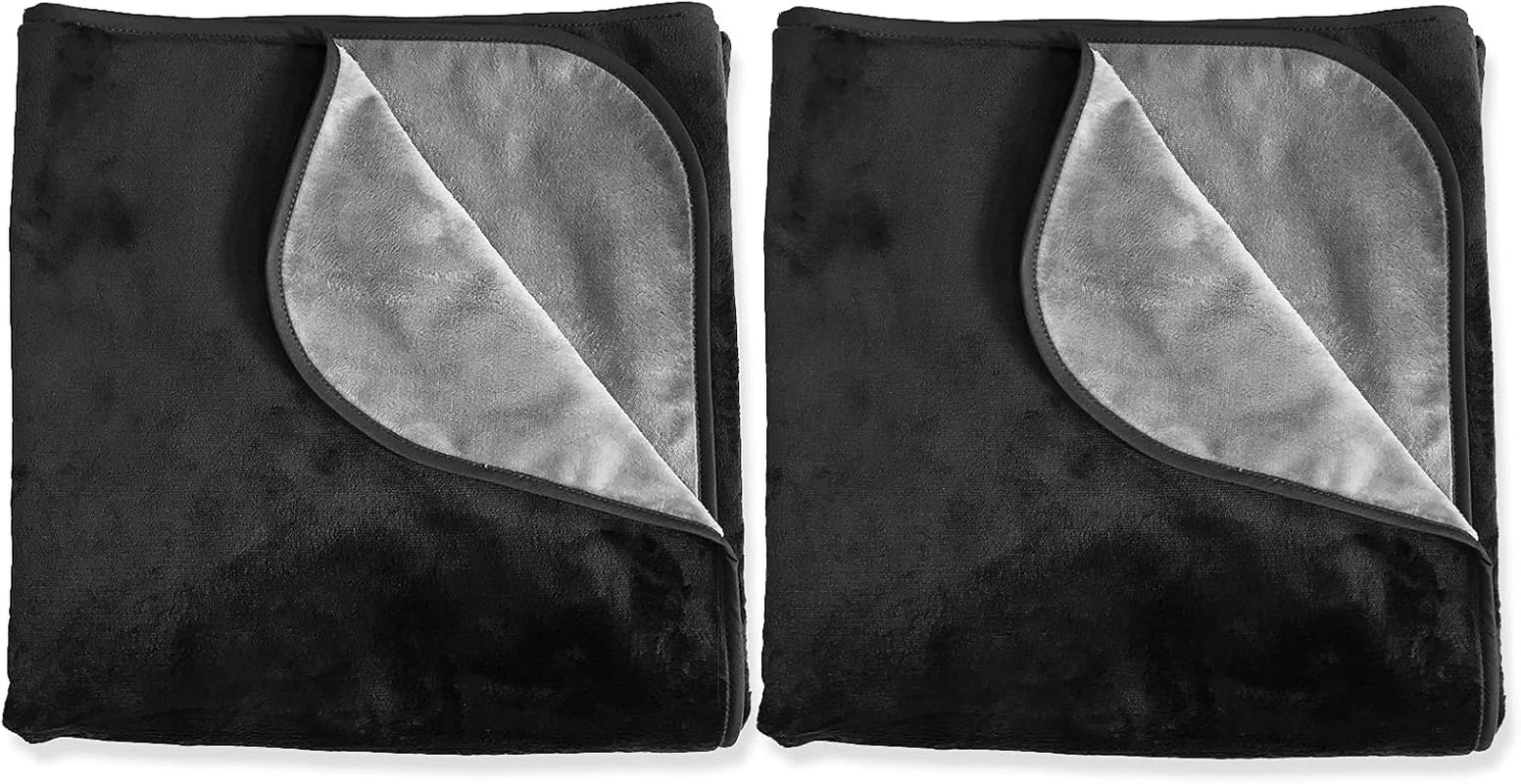 silky-waterproof-throw-for-protecting-furniture-bed-couch-from-stains-caused-by-dogs-cats-incontinence-soft-washable-reversible-size-small-2-pack-30x35-inches-color-black-charcoal
