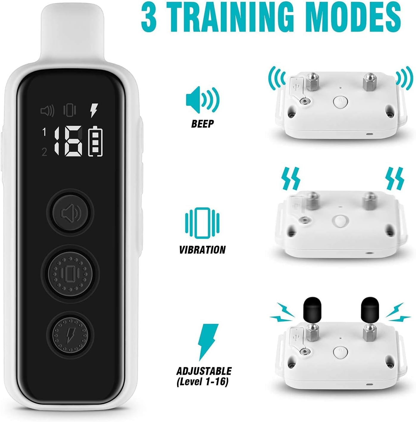 bousnic-dog-shock-collar-for-2-dogs-8-120lbs-waterproof-rechargeable-electric-dog-training-collar-with-remote-for-small-medium-large-dogs-with-beep-vibration-safe-shock-modesgrey