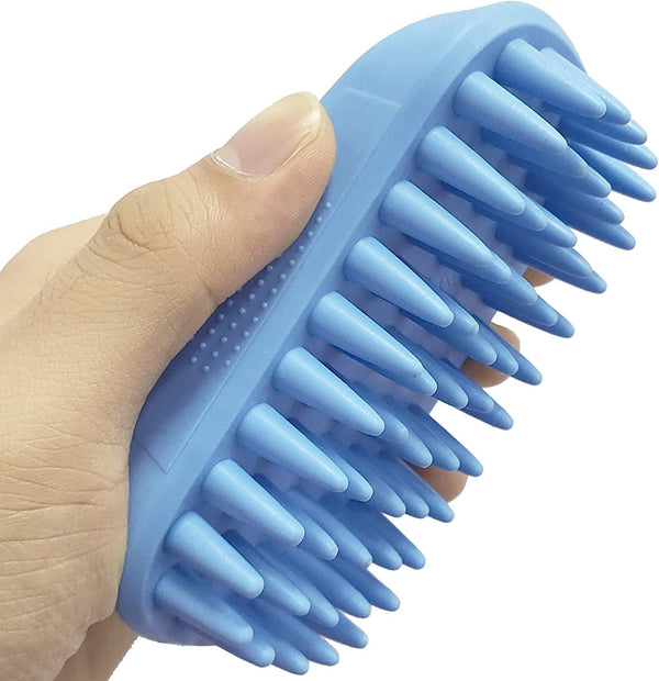 Pet Silicone Shampoo Brush for Long & Short Hair Medium Large Pets Dogs Cats,Shower Wash Curry Brush,Dog Hair Products Accessories Dog Back Massage for Long & Short Hair Small Large Pets Dogs(Green)8