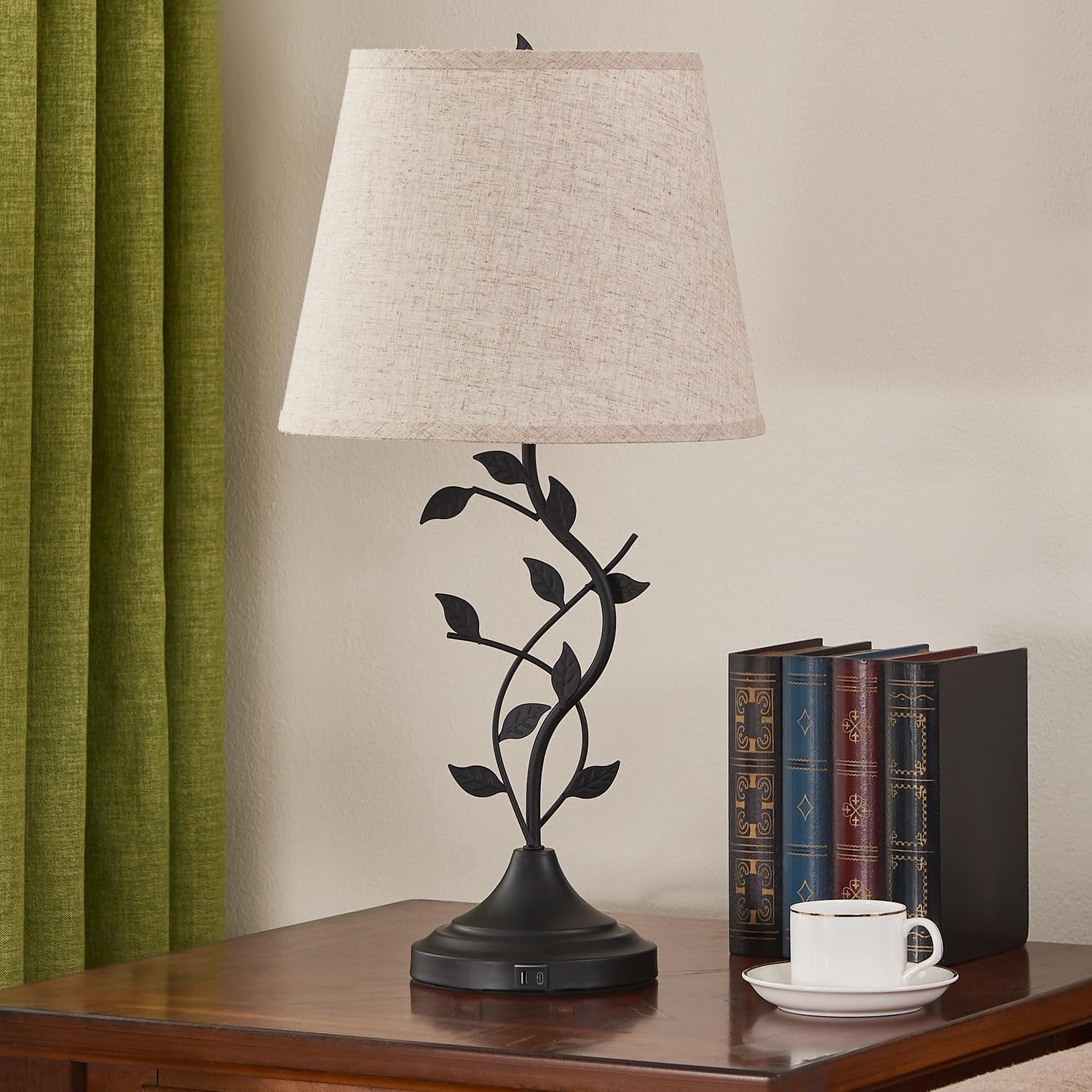 table-lamp-for-living-room-bedside-lamp-for-bedroom-rustic-lamp-knob-switch-usb-c-a-charging-ports-corded-traditional-rustic-leaf-lamp-for-livingroom-bedside-bedroom-nightstand