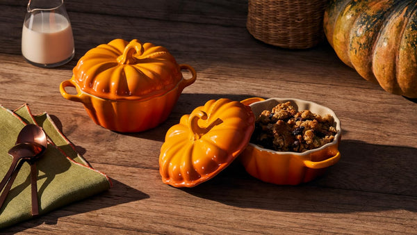 Le Creuset Stoneware Figural Pumpkin Petite Cocotte, 12 Oz., Persimmon6