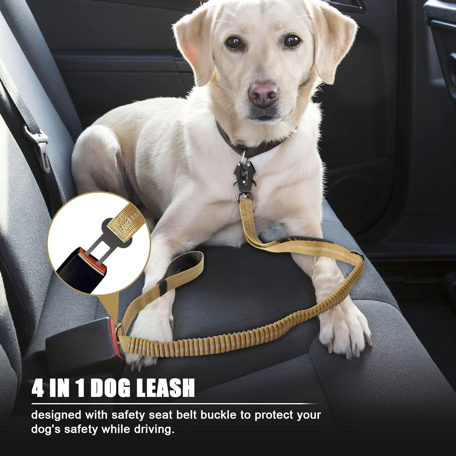 raipult-tactical-dog-leash-heavy-duty-4-6ft-shock-absorbing-bungee-leash-with-quick-release-clip-2-handles-no-pull-waking-lead-with-car-seatbelt-for-medium-large-dogs-that-pull-khaki