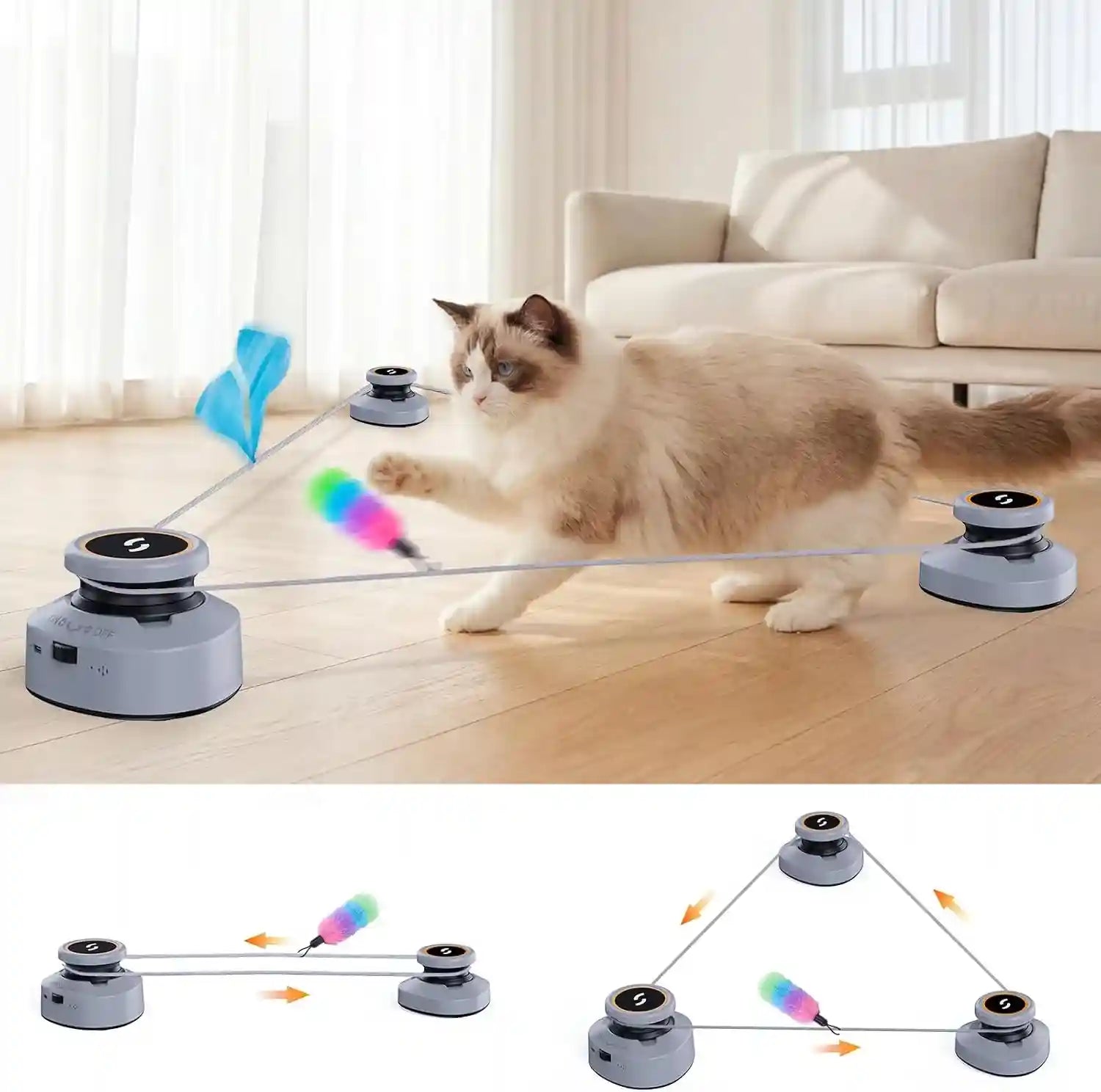 jripae-interactive-cat-toys-for-indoor-cats-automatic-smart-diy-multi-track-cat-feather-toy-electric-moving-treadmill-cat-toy-for-bored-kittens-adult-cats-play-chase-run-hunt-instinct-exercise