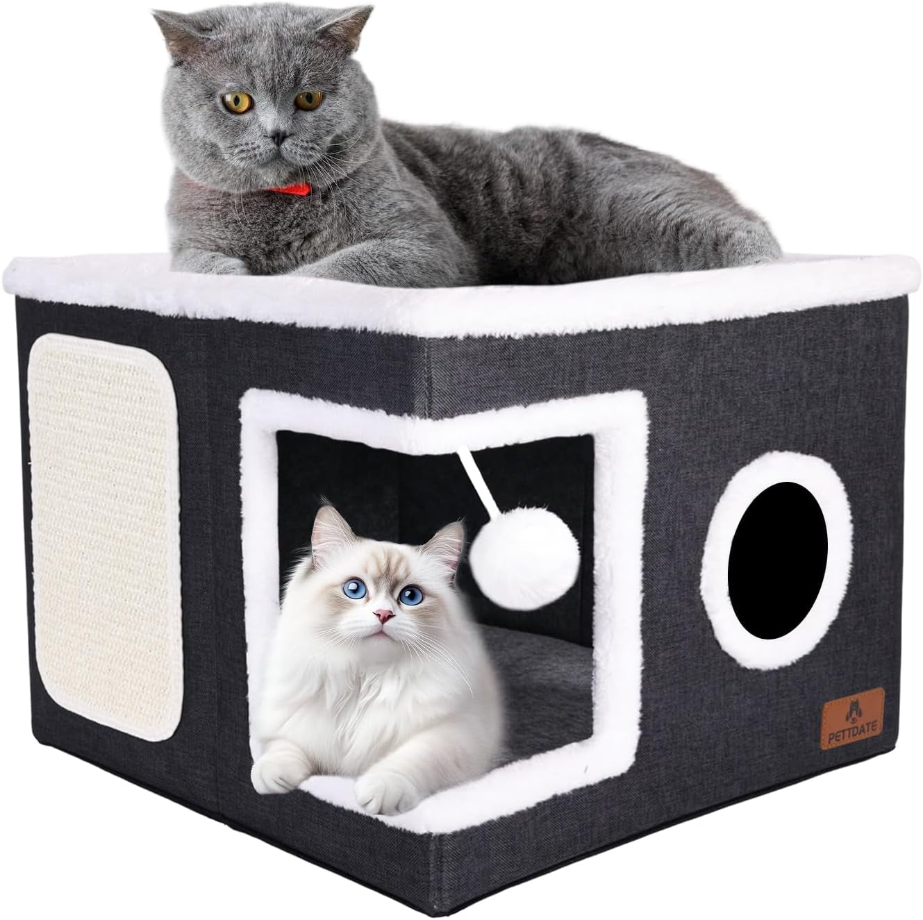 cat-beds-for-indoor-cats-large-cat-cave-bed-with-scratch-pad-and-fluffy-ball-foldable-cat-hideaway-cat-house-with-reversible-cushion-for-multi-small-pet-up-to-30lbs-grey