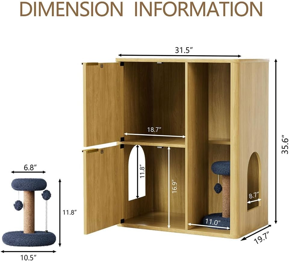 cat-litter-box-enclosure-furniture-2-storey-hidden-litter-box-cabinet-with-scratching-post-storage-shelf-fluted-modern-litter-box-enclosure-for-living-room-bedroom-natural