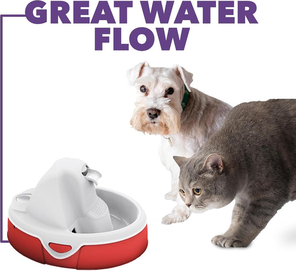 Aqua Flow Premium Pet Water Fountain - Automatic Dispenser Drinking Bowl for Cats and Dogs - Anti-Hair Drainage System - Replaceable Filters - Ideal for Multiple Pets - 52 up to 120 Fl Oz - Gray5