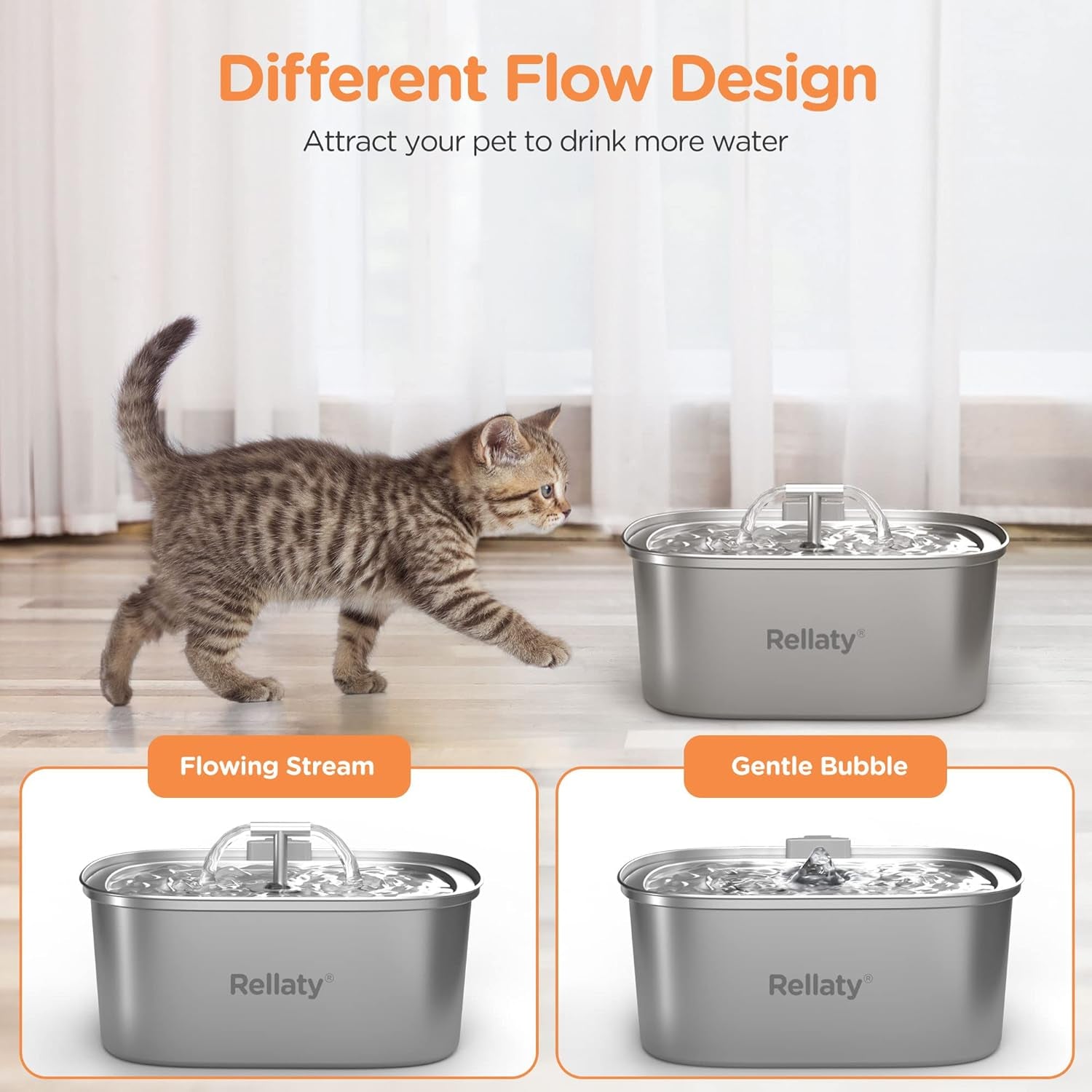 cat-water-fountain-stainless-steel-3-2l-108oz-pet-fountain-with-24-replacement-filters-12-sponge-filters-12-carbon-filters