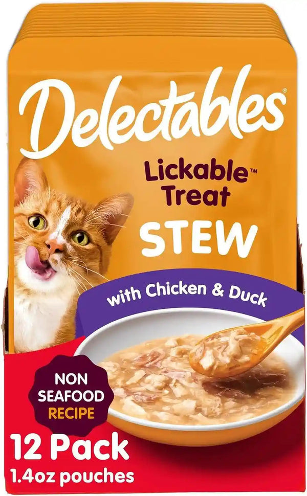 Delectables Non-Seafood Stew Lickable Wet Cat Treats, Variety Pack, 1.4 Ounce (Pack of 12)15