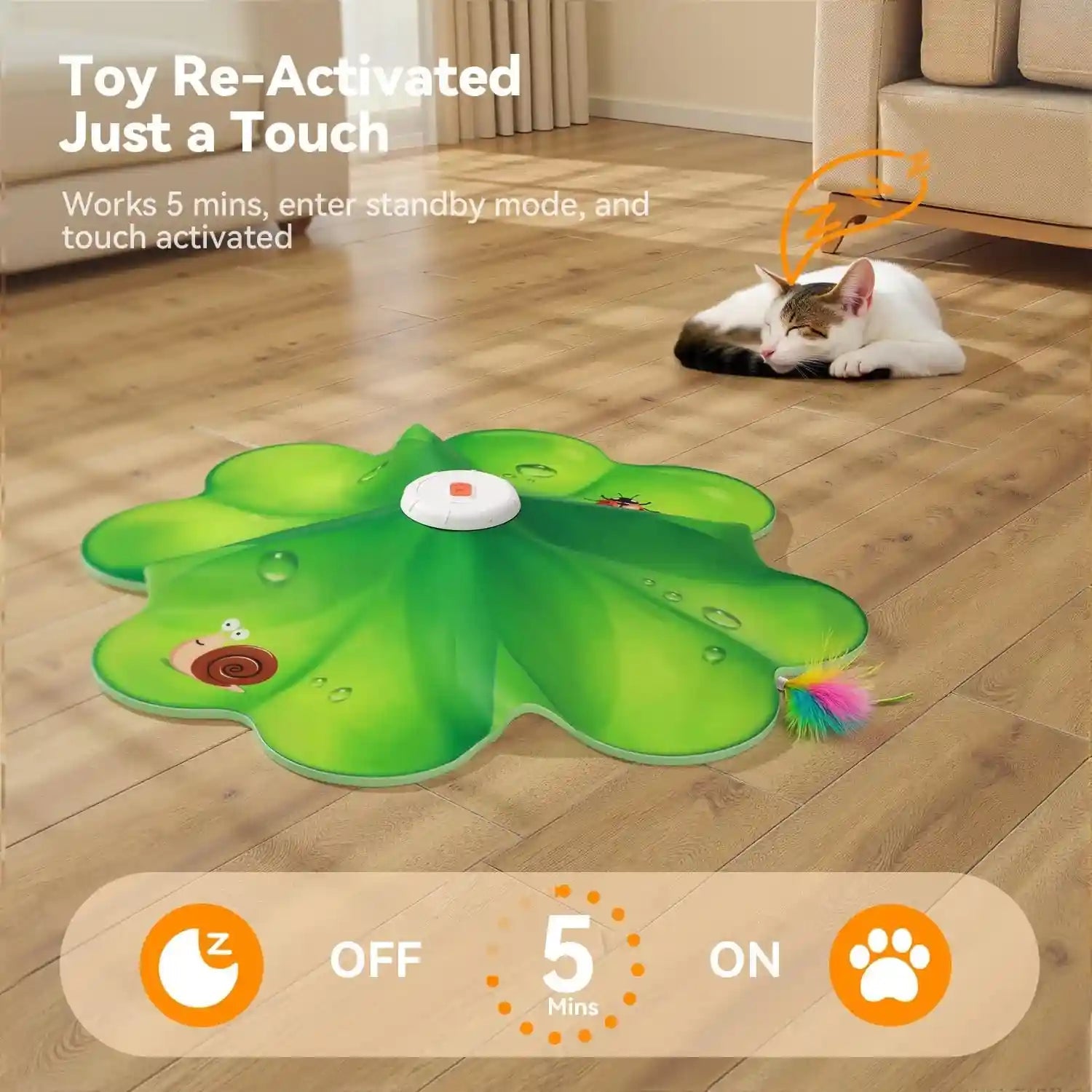 feelneedy-rechargeable-cat-toys-2-in-1-hide-and-seek-game-interactive-cat-toy-movable-led-red-dot-moving-concealed-feathers-durable-exercise-toys-for-indoor-cats-bored-adult-cats-wand-toy