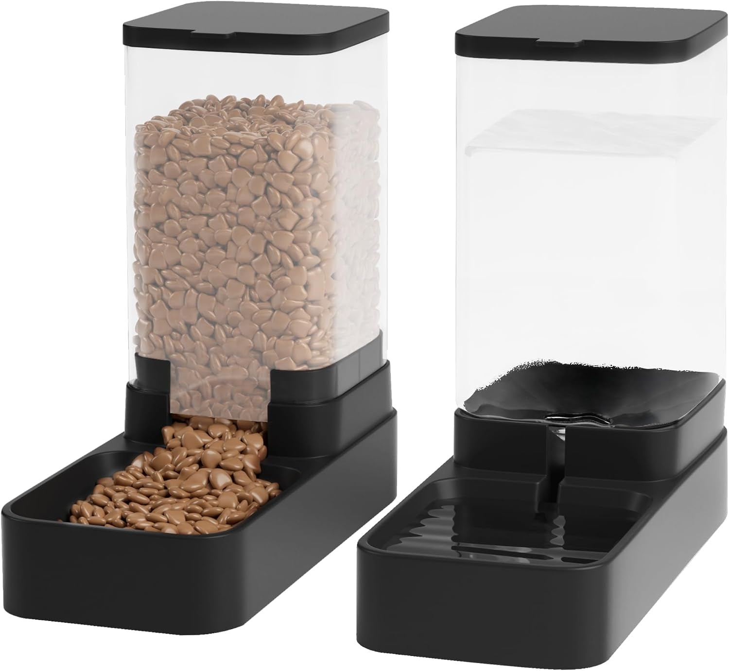 automatic-cat-feeder-and-water-dispenser-in-set-with-pet-food-bowl-gravity-dog-waterer-and-food-feeder-for-small-medium-dog-cat-puppy-kitten-large-capacity3-3l-black