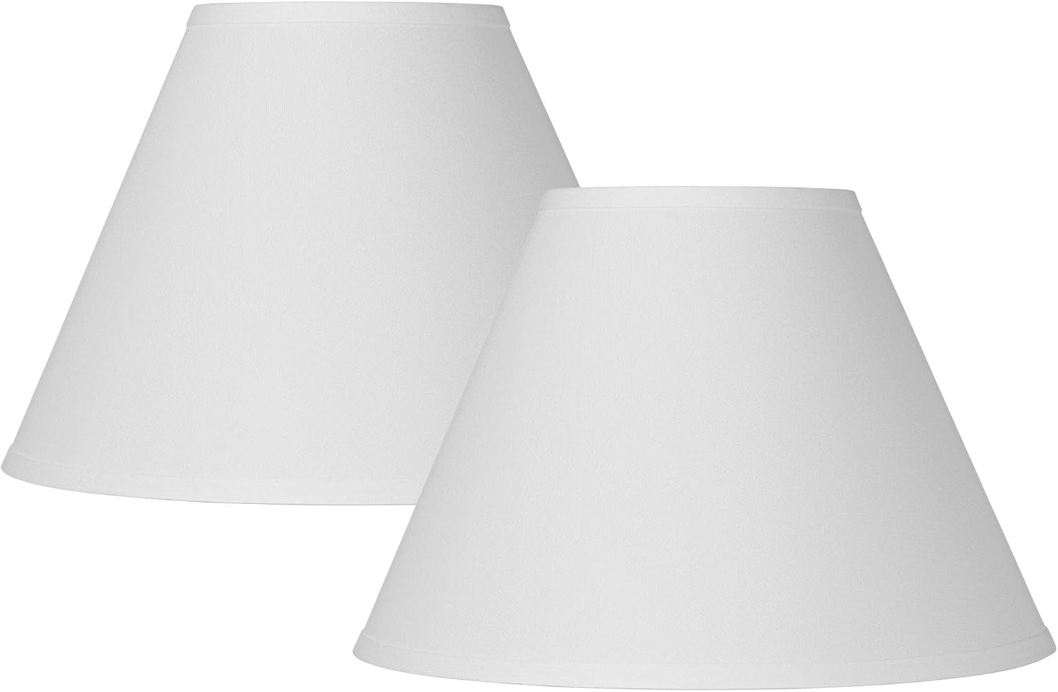 antique-large-white-linen-lamp-shades-6-5x15x10-75-spider-set-of-2-6-5-top-x-15-bottom-x-10-75-high-replacement-for-table-lamps-empire-shade-pre-assembled-harp-finial