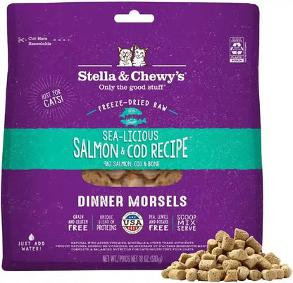 Stella & Chewy'S Freeze-Dried Raw Cat Dinner Morsels - Premium Chicken Recipe with 98% Cage-Free Meat & Organs - Natural Grain-Free Cat & Kitten Food - Made in USA - 18 Oz24