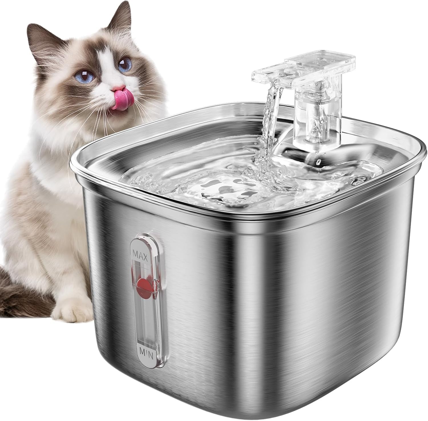 cat-water-fountain-3-2l-automatic-cat-fountains-for-drinking-with-faucet-design-super-silent-pet-drinking-dispenser-with-water-level-for-cats-dogs-multiple-pets-black-3-2l