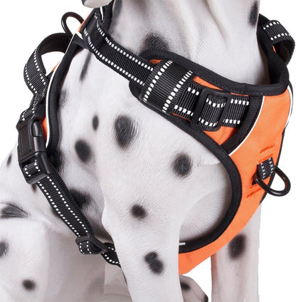 Poypet No Pull Dog Harness, Reflective Comfortable Vest Harness with Front & Back 2 Leash Attachments and Easy Control Handle Adjustable Soft Padded Pet Vest for Small Medium Large Dogs (Mint Blue,M)8